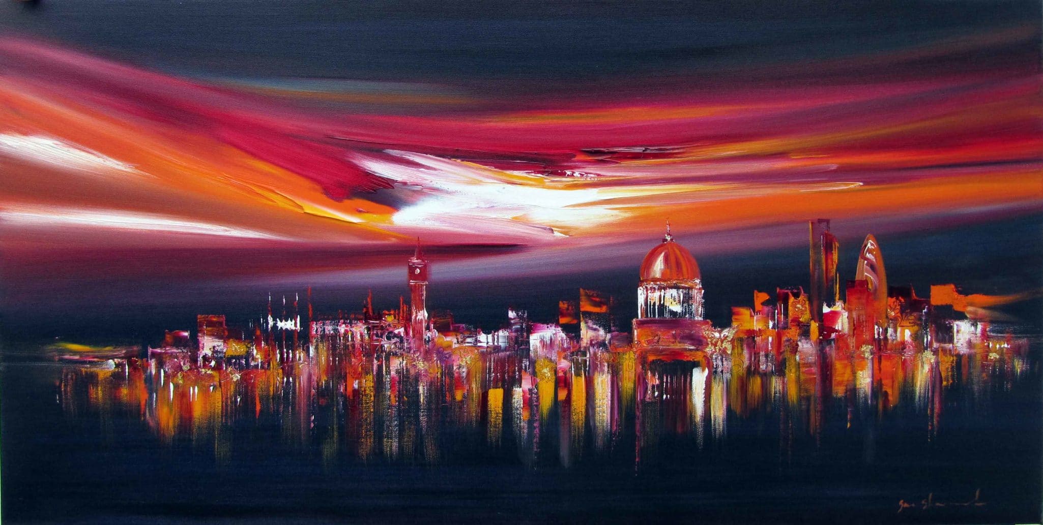 Never Stop Flying Oil on Canvas by Sara Sherwood