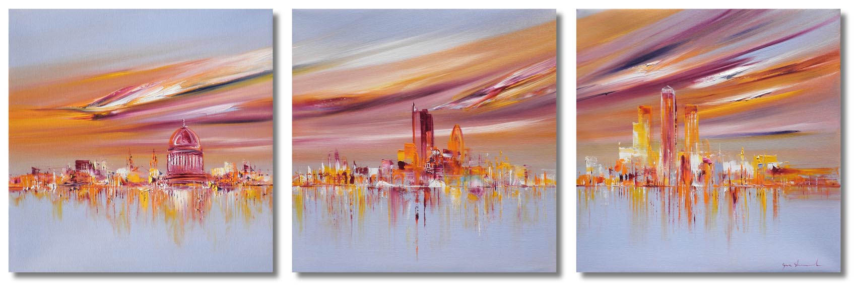 I can Breathe oil on canvas cityscape painting 97514