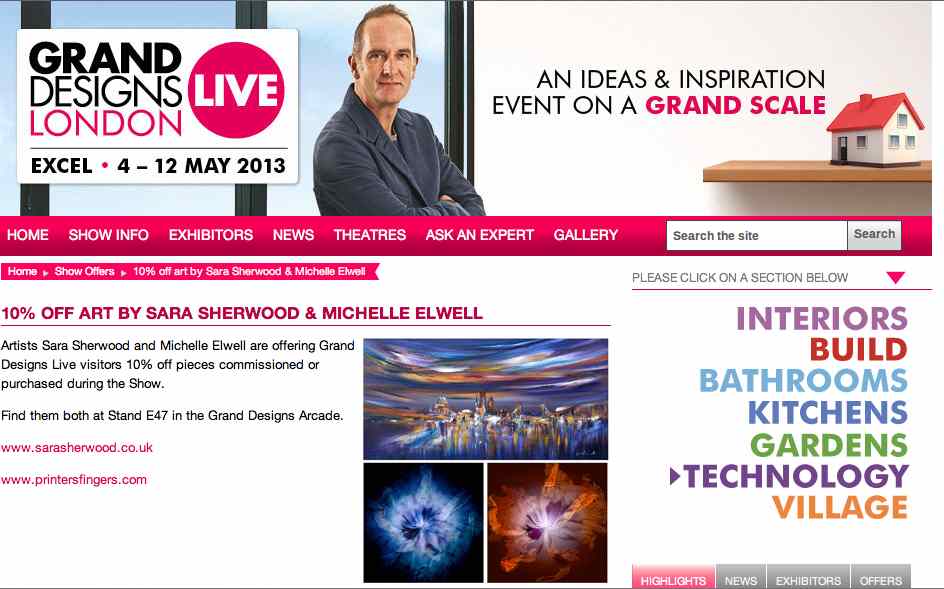 Sara Sherwood and Michelle Elwell at Grand Designs Live 4-12 May 2013