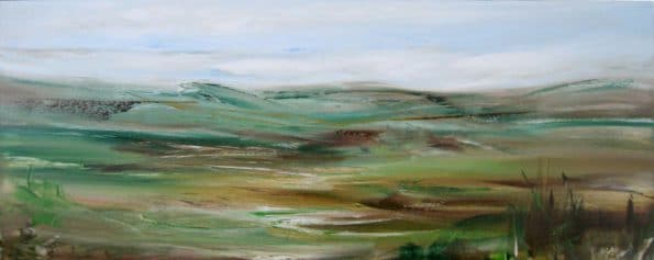 Landscape art painting Textures on the Moor - 4548