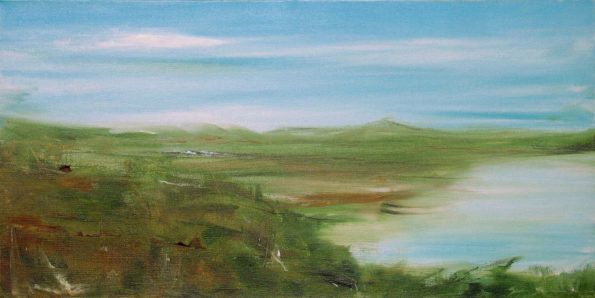 6066777 Landscape painting Abstract painting in oil on canvas by Sara Sherwood oil on canvas available to buy art online Contemporary Abstract Artist London