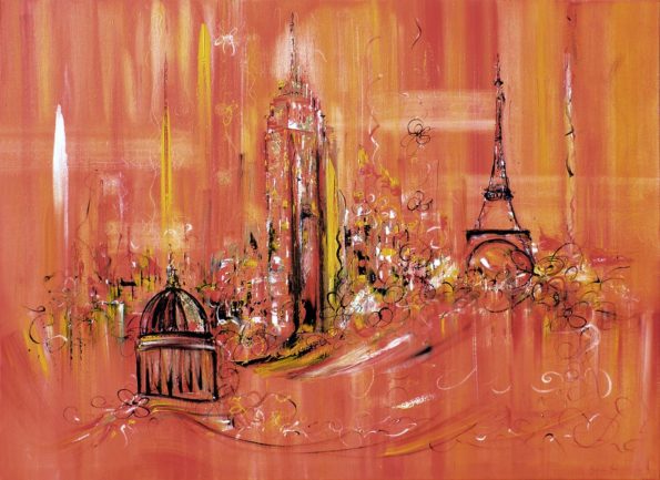 Painting of London Paris New York 97236 Sara Sherwood - Contemporary Abstract Artist London