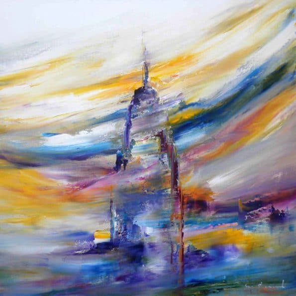 Light party New Yourk Skyline by Sara Sherwood - Contemporary Abstract Artist London