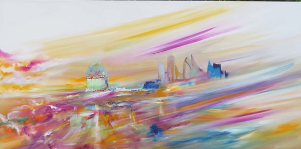 Spring-is-Here-Abstract-Cityscape-Artist-London-Sara-Sherwood
