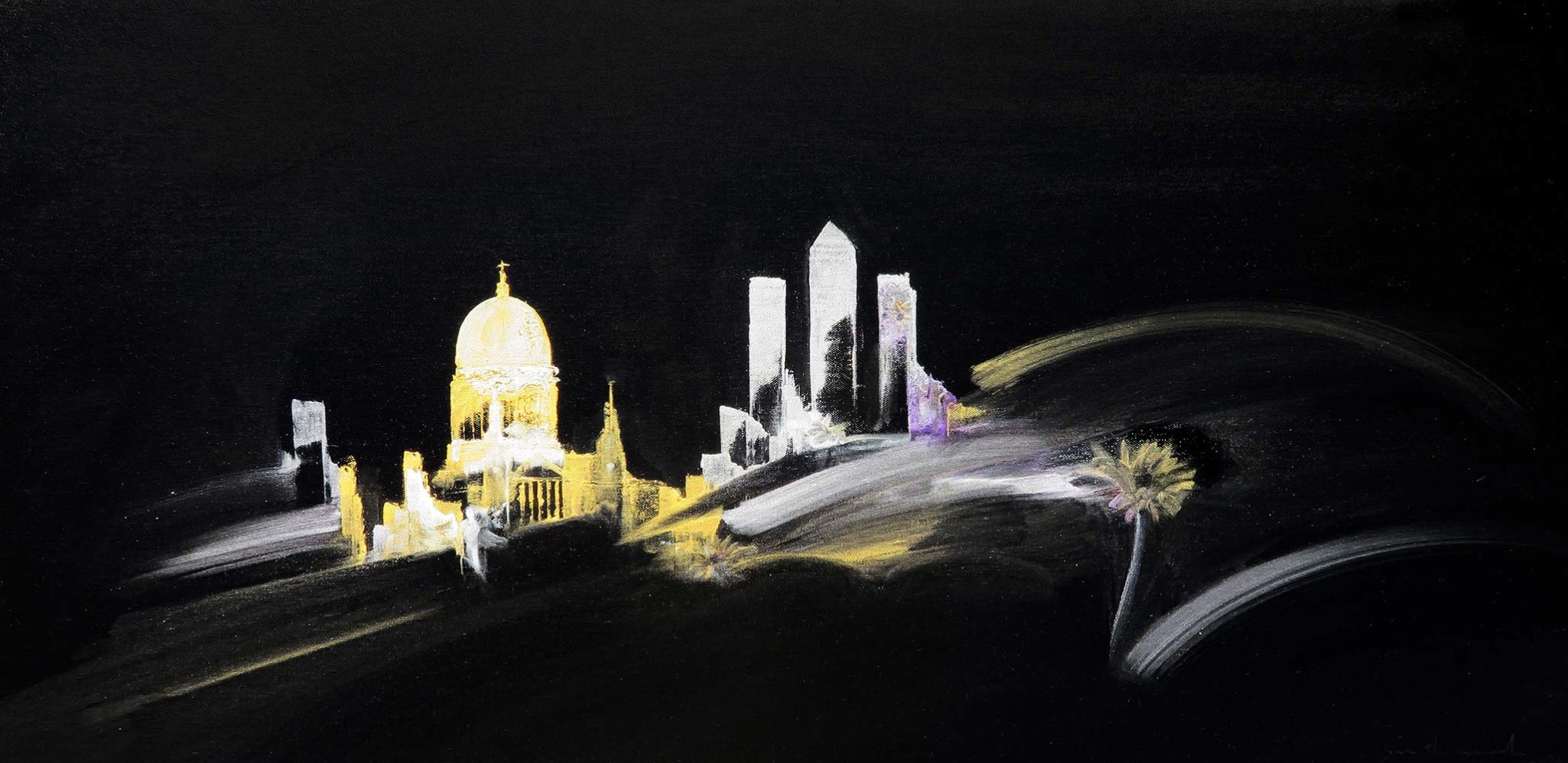 By-your-side-Abstract-Cityscape-Artist-London-Sara-Sherwood-Abstract-Canvas-Painting