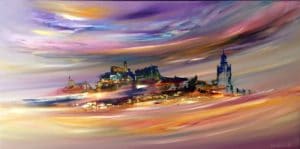 Firm Foundation Fairytale Journey Cityscape Painting of London by Sara Sherwood Contemporary Abstract Cityscape Artist Gallery