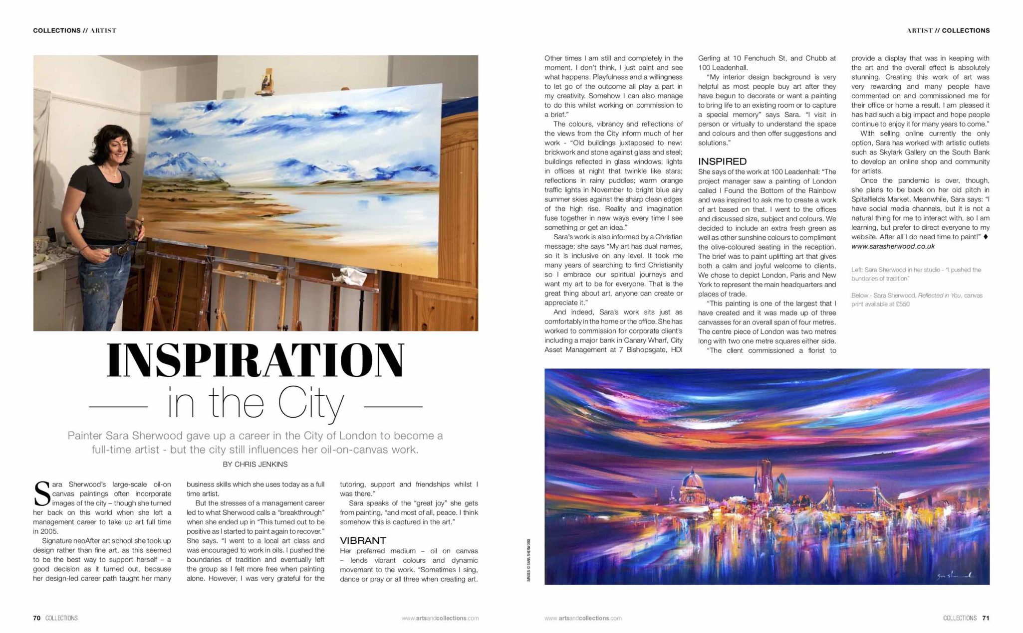 Modern abstract art article cityscape artist