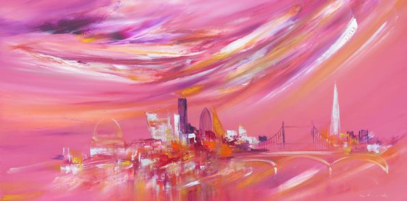 cityscape-london-blood-christ-97763-abstract-Cityscape-Artist-London-Sara-Sherwood Painting of London. Buy Art