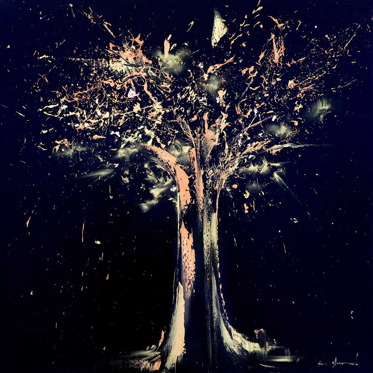 Tree Painting Alive With Life Sara Sherwood Abstract Cityscape