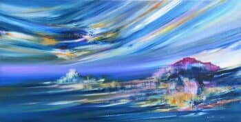 97777 Holiday art painted in oil on canvas of Hope in Paradise