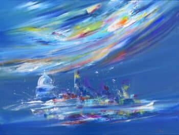 97786 London painting in multicolours by Sara Sherwood