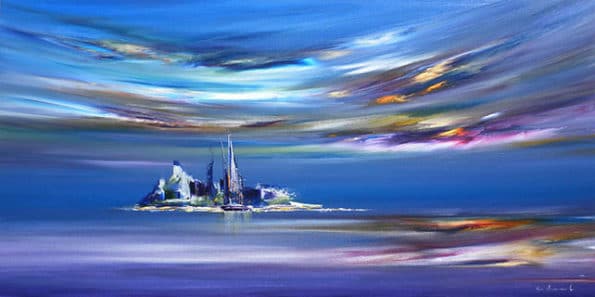 Shimmering Sunset London Sky by Sara Sherwood - Contemporary Abstract Cityscape Artist London